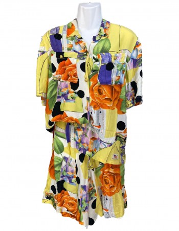 Coordinato camicia e pantaloncino multicolor tg 46