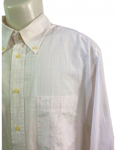 CAMICIA VINTAGE A RIGHE ROSA BIANCA XL