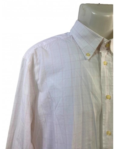 CAMICIA VINTAGE A RIGHE ROSA BIANCA XL