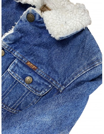 Giubbotto Rifle Baby Denim Scuro con Rivestimento Sherpa vintage 2